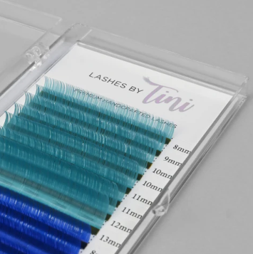 Tini Cils Silk CC 0.07 Bleu-Cyan Mix 8-13mm