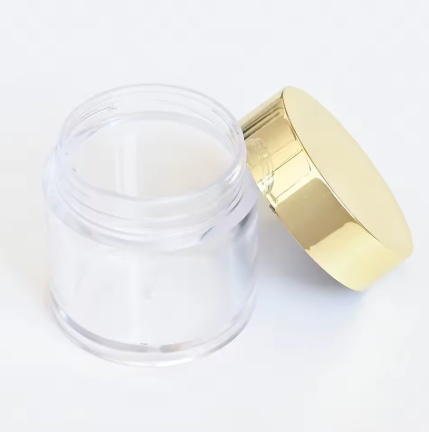 Pot Vide Transparent avec Couvercle Or 1oz