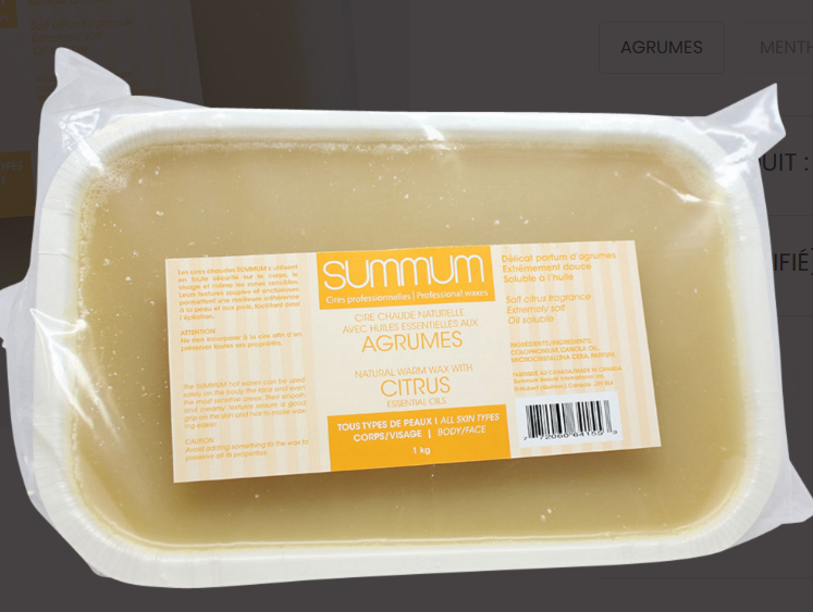 Summum Cire Chaude Aux Agrumes 1kg