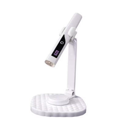 Lampe LED 3W de Table Rotative avec Base - Blanche