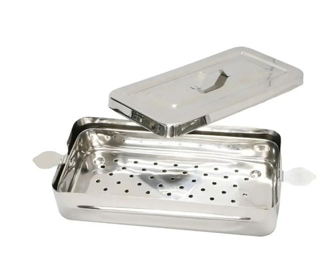 Bac de Stérilisation en Inox Panier Égouttoir 4x10x2 pouces
