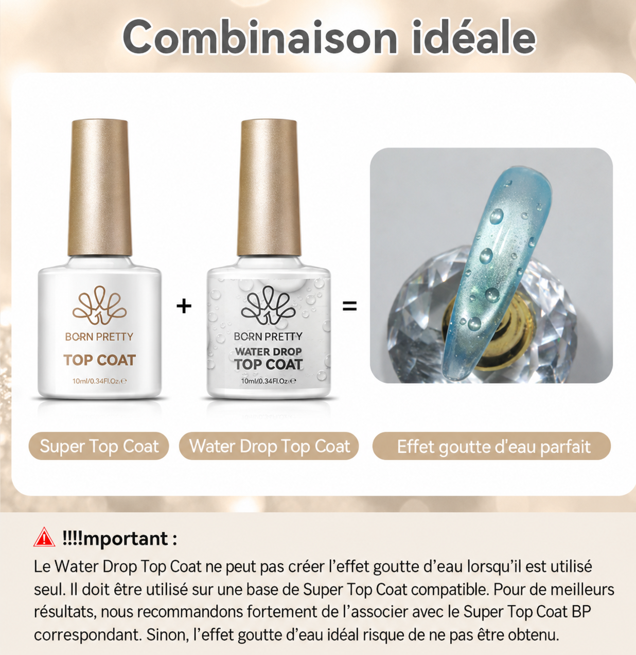 Born Pretty Water Drop Top Coat 10ml
