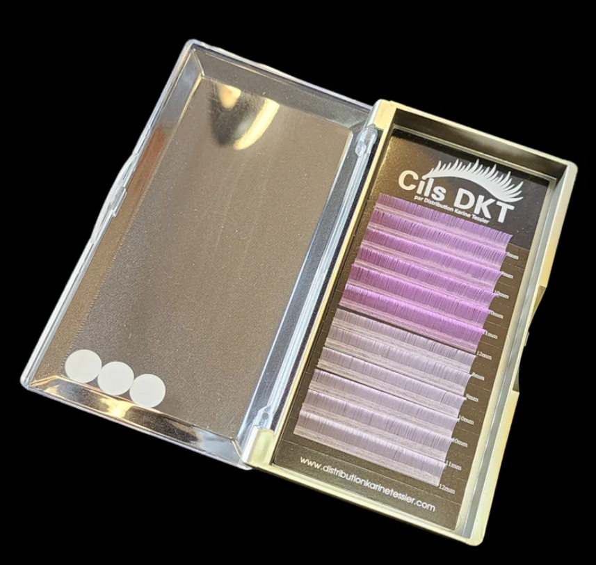 DKT Eyelashes CC 0.07 Duo Mid Purple Light Purple Mix 8-12mm