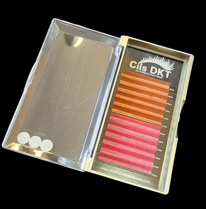 DKT Eyelashes CC 0.07 Duo Orange Pink Mix 8-12mm