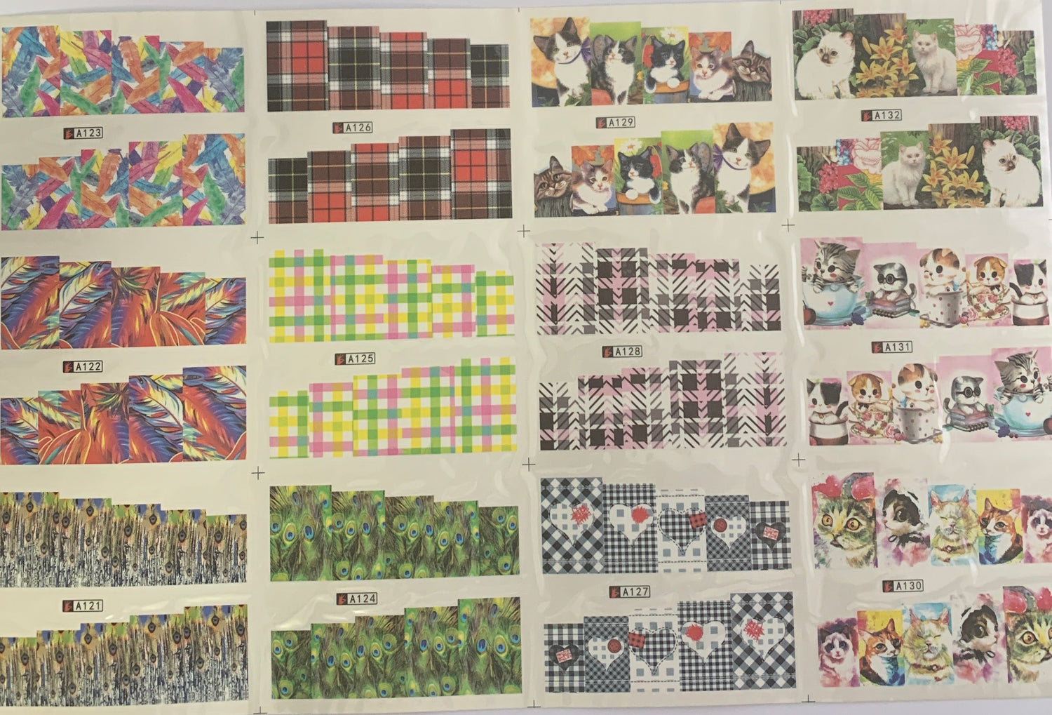 Water Decals  Chats-Plumes-Carreaux