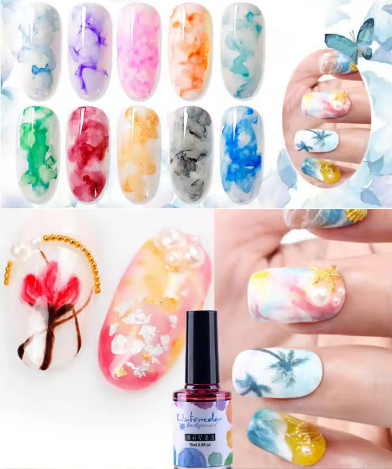 Vernis UV Blooming Watercolor Aquarelle 
