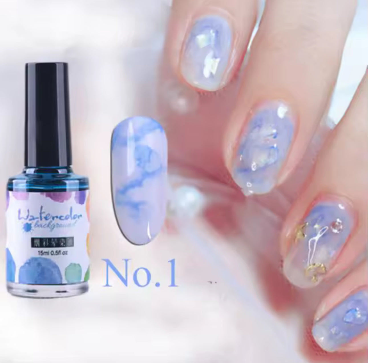 Vernis UV Watercolor Aquarelle 15ml Bleu 