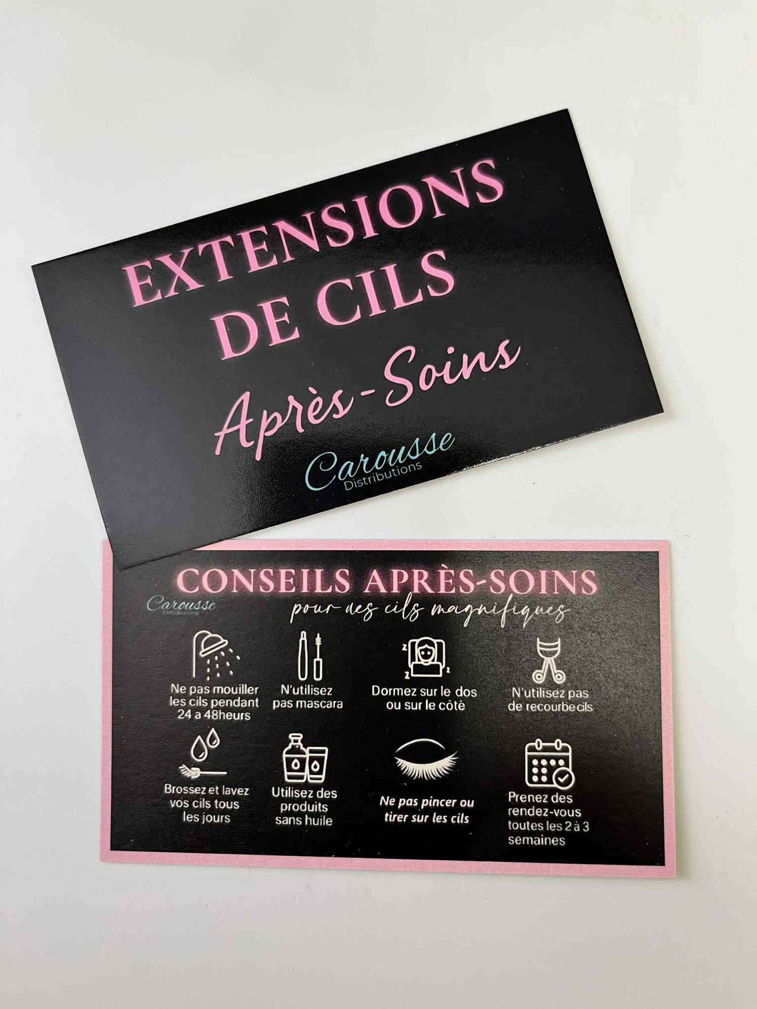 Cartes Après-Soins Extensions de Cils (50)