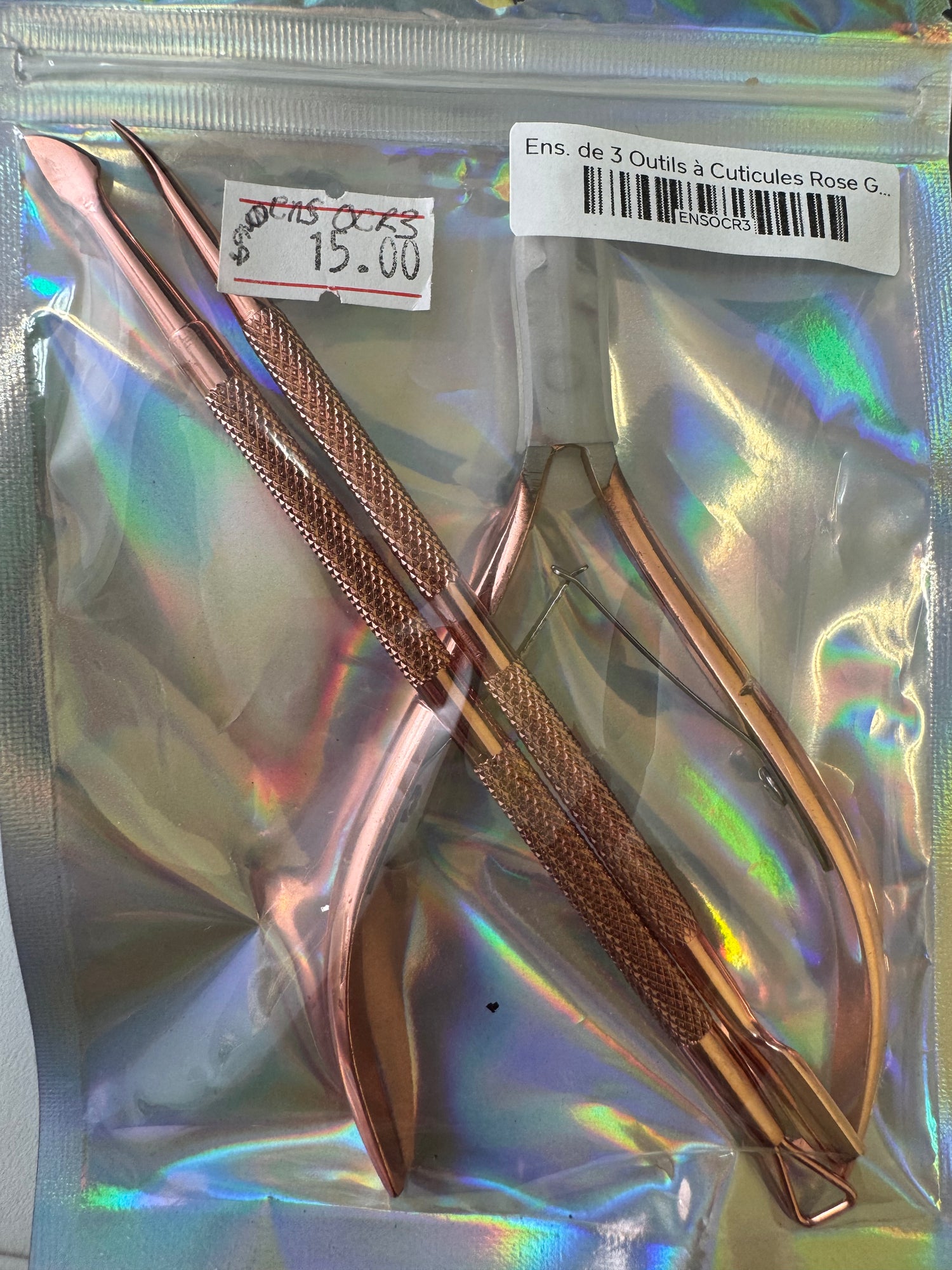 Cuticle Tools Set of 3 Rose Gold