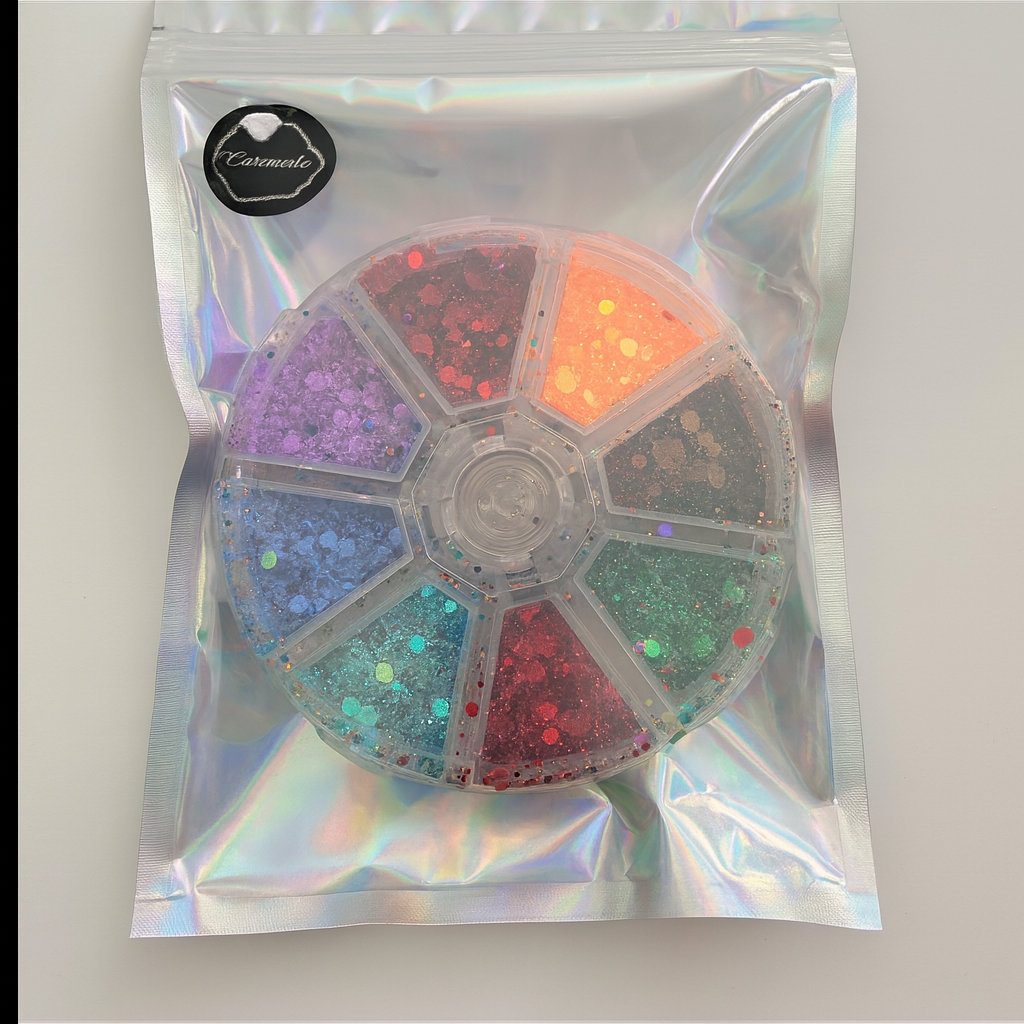 Glitter Powder Wheel Large 8 Colors