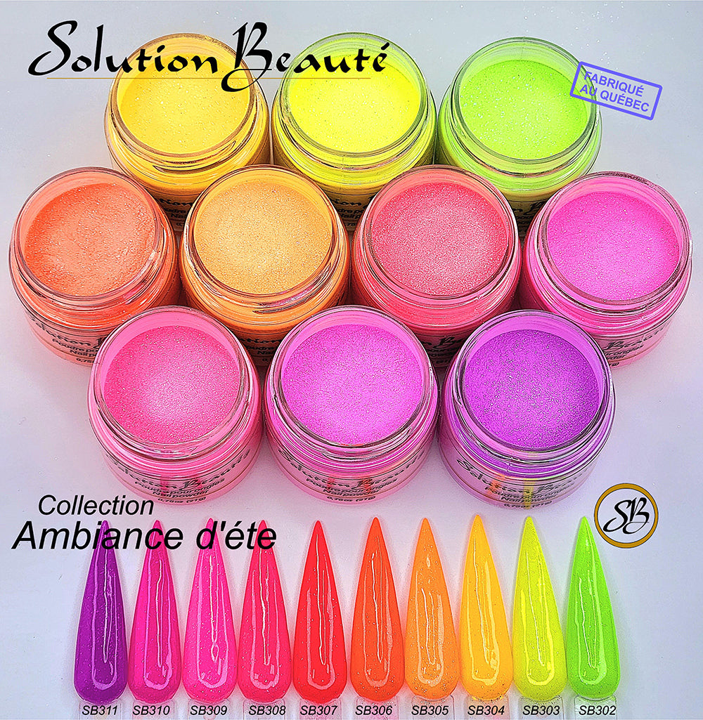 Collection Poudre Ambiance d’Été de Solution Beauté (10 x 1oz)