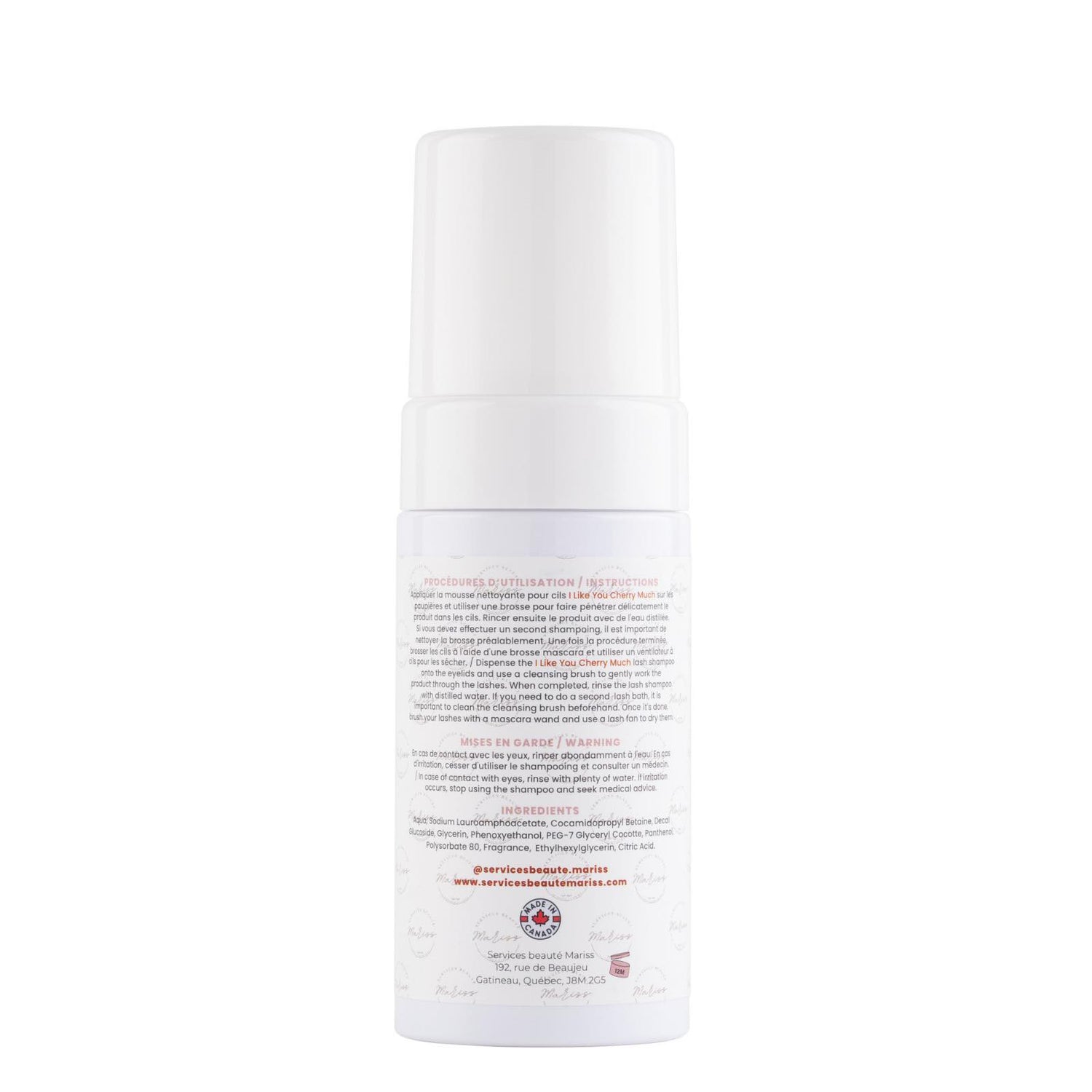 Mariss Sugar Rush Shampoo for Eyelashes and Face 100ml 