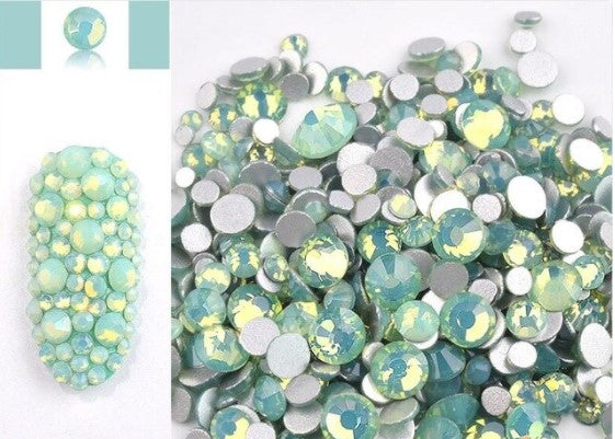Cristaux Sac Opalites Mélangées Vert