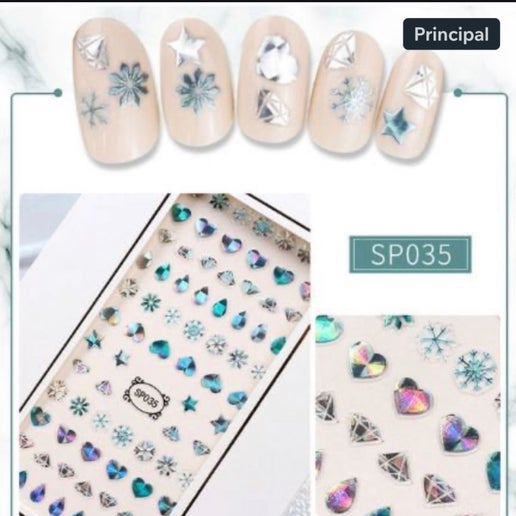 Collants 3D Coeurs, Diamants et Flocons