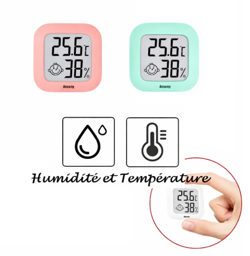 Mini Thermo-Hygromètre Digital de Précision