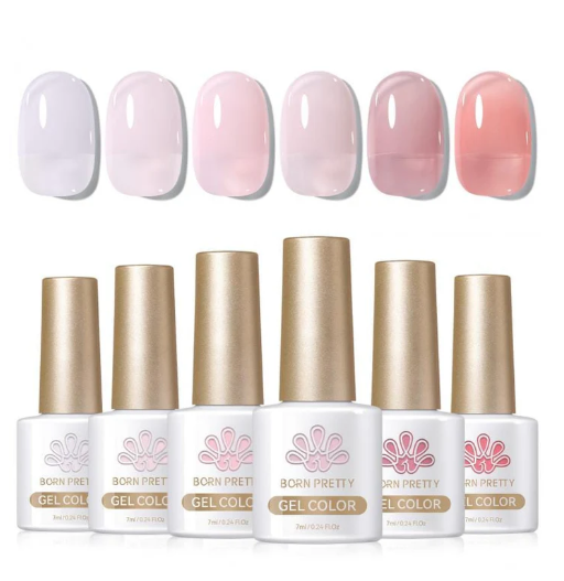 Born P. Vernis UV Collection Jelly Pink Forever (6 x 7ml)