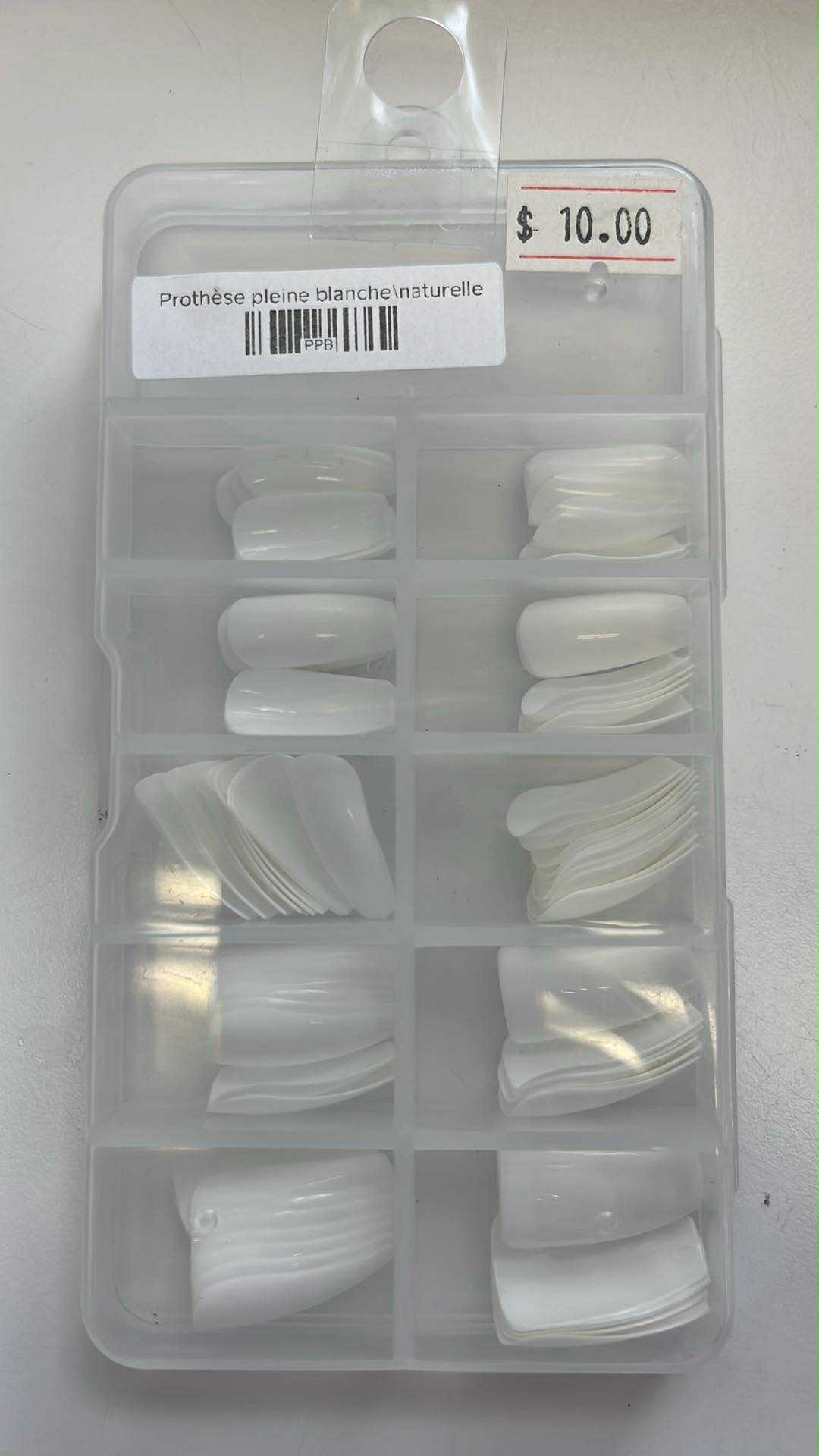 Prothèses Pleines Blanche en Boite (100)