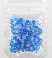Cristaux Sac Grandeurs Mélangées Fluos Bleu (300)