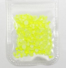 Cristaux Sac Grandeurs Mélangées Fluos Jaune (300)