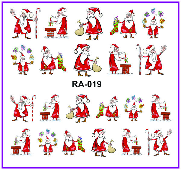 Water Decals Christmas Sheet RA-019 to 024